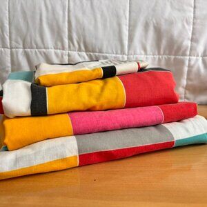 READ Vintage Set of Cannon Cotton Sheets Geometric Twin/Full